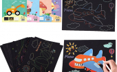 Набор радужных карточек для рисования и царапин 
