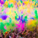 Фестиваль красок - краски Холли, цветной дым, хлопушки, бенгальские свечи