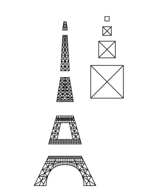 Эйфелева башня схема для 3д ручки