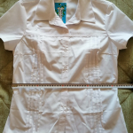 Шикарная белая блузка, 44 размер, цена 1100!