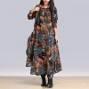 Длинное цветастое платье ТаоБао на 44 размер